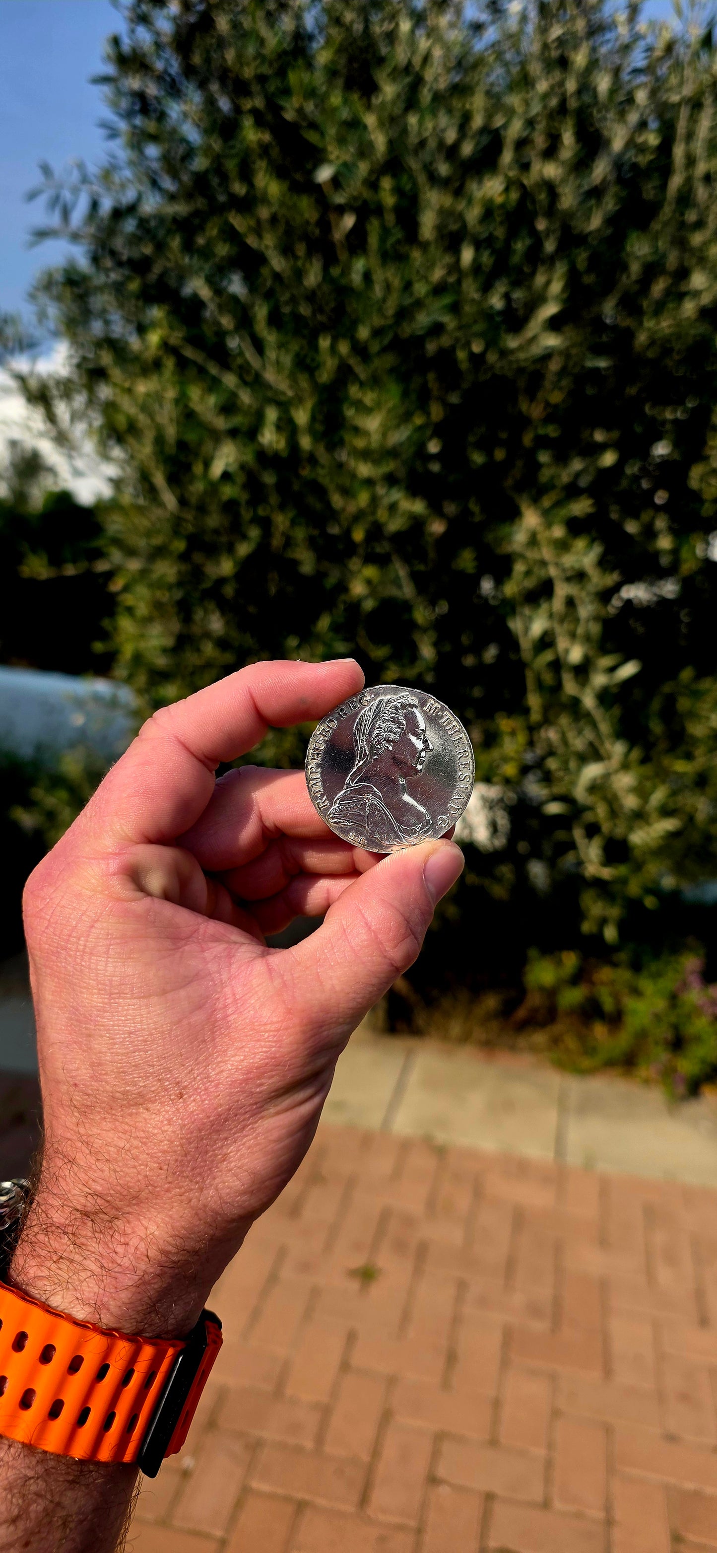 What a fabulous piece of history! Dating 1780, this iconic Maria Theresa Thaler is struck in substantial .833 silver, weighing approximately 28 grams and measuring 40 mm across.