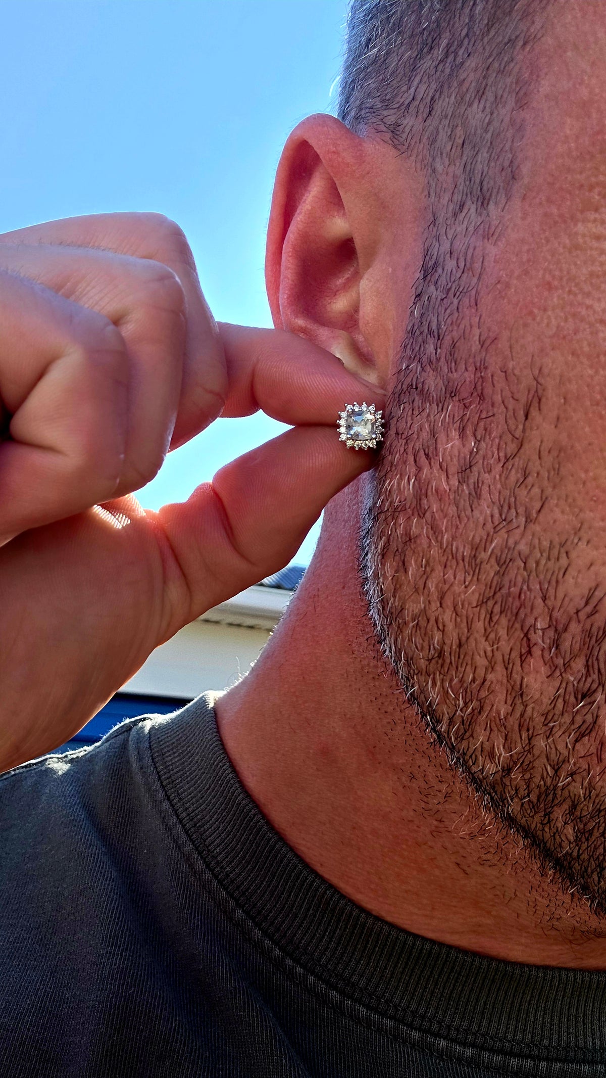 Classic sparkle with a fabulous vintage-inspired feel! These sterling silver halo stud earrings feature a beautifully faceted cushion-cut clear quartz at the centre of each earring, securely prong-set.