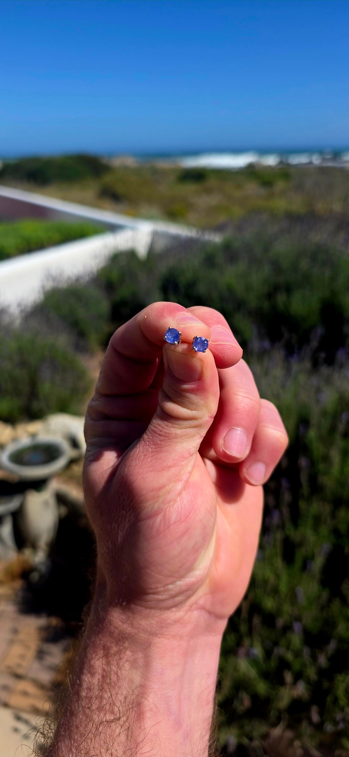 Minimalistic and perfectly UNISEX — these are the kind of tanzanite studs you’ll reach for every single day!