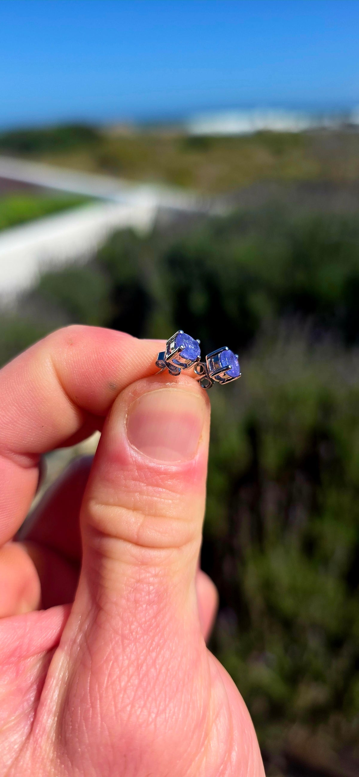 Minimalistic and perfectly UNISEX — these are the kind of tanzanite studs you’ll reach for every single day!