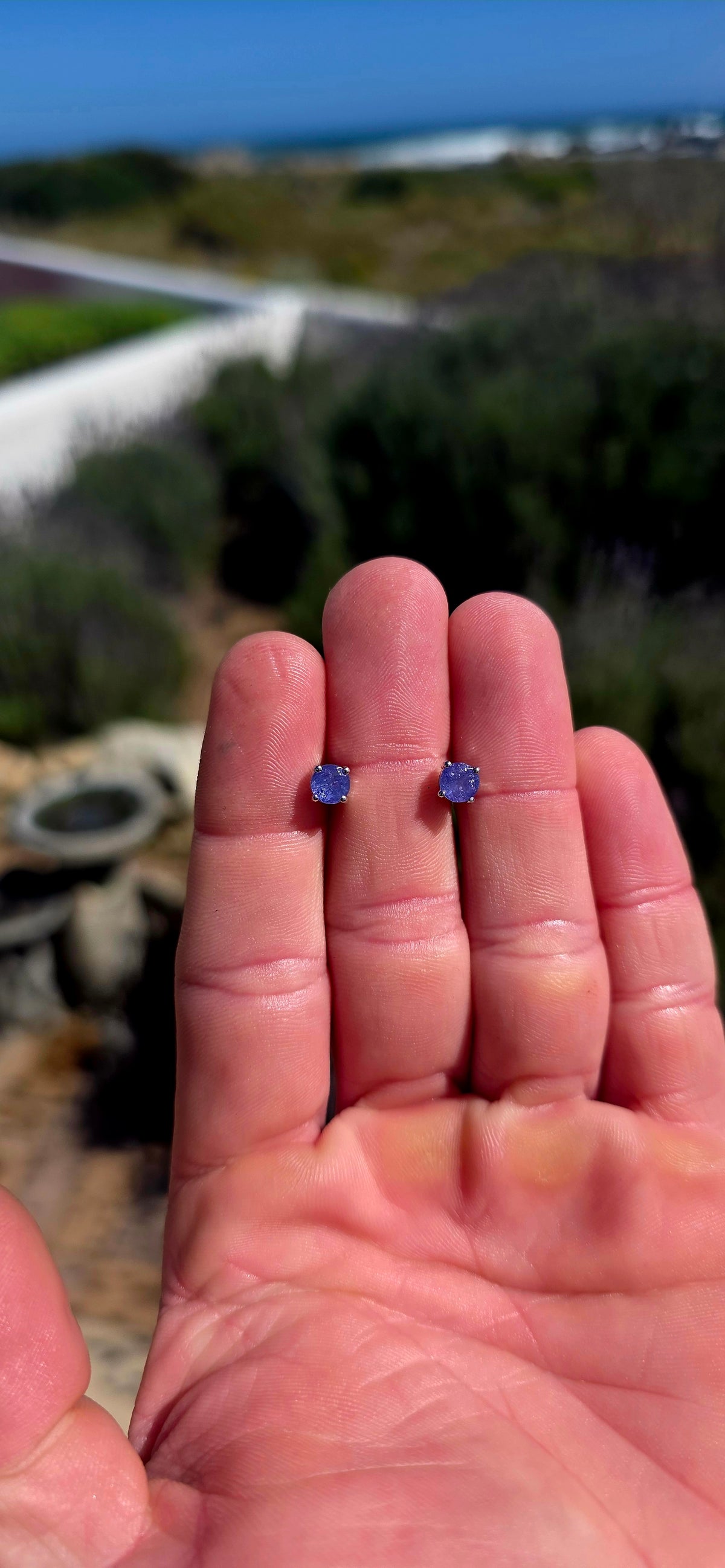 Minimalistic and perfectly UNISEX — these are the kind of tanzanite studs you’ll reach for every single day!