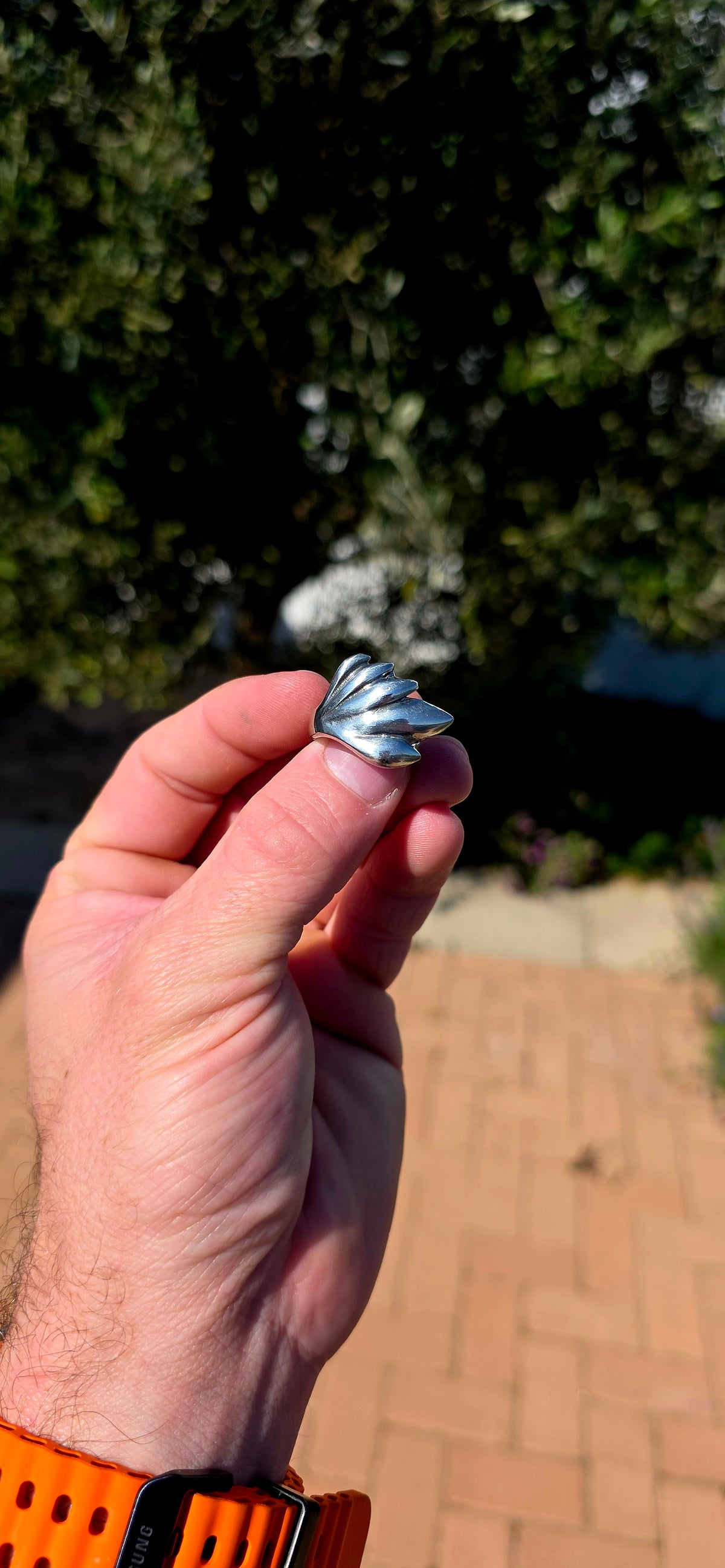 A fabulous vintage Carrol Boyes pewter ring, designed in that unmistakably sculptural and wonderfully unconventional style for which the celebrated South African designer became so well known.
