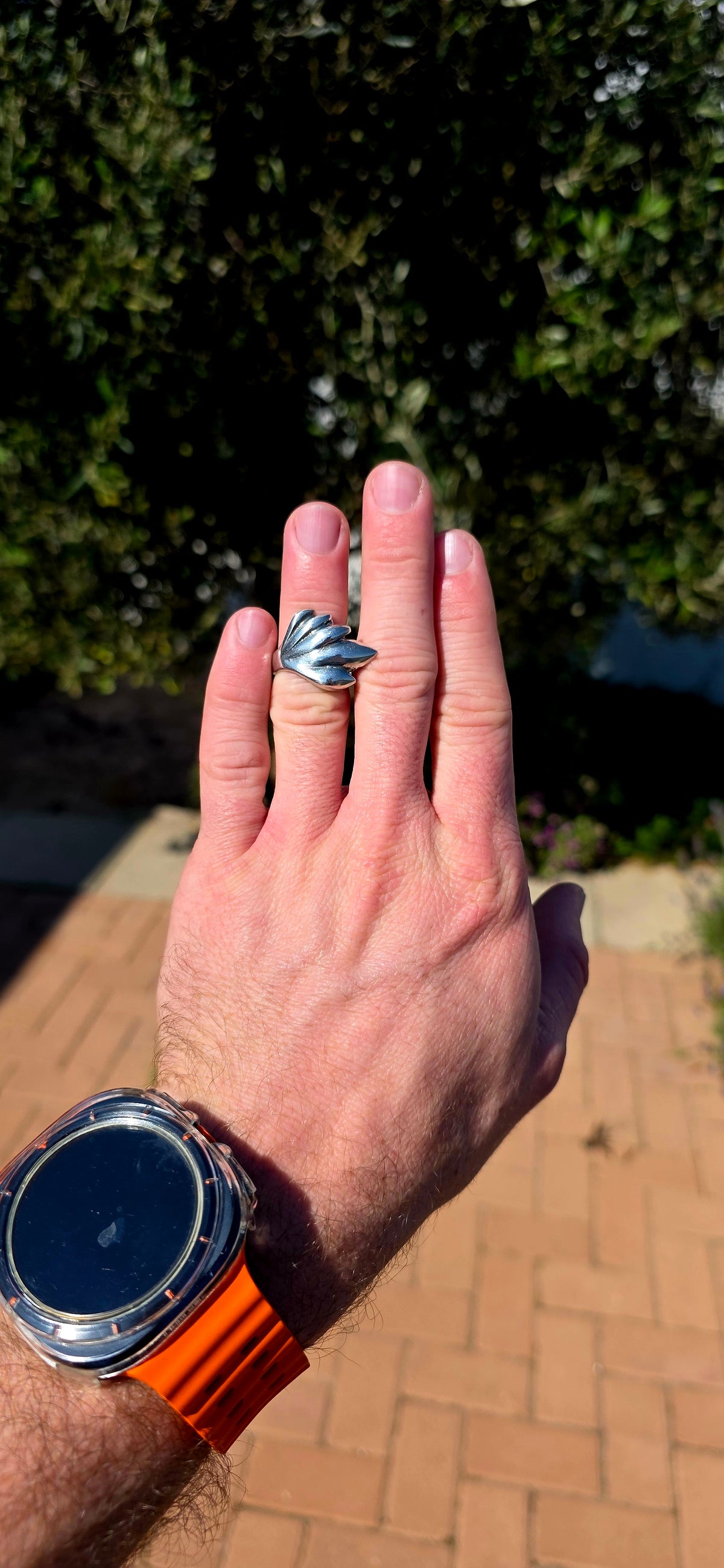 A fabulous vintage Carrol Boyes pewter ring, designed in that unmistakably sculptural and wonderfully unconventional style for which the celebrated South African designer became so well known.