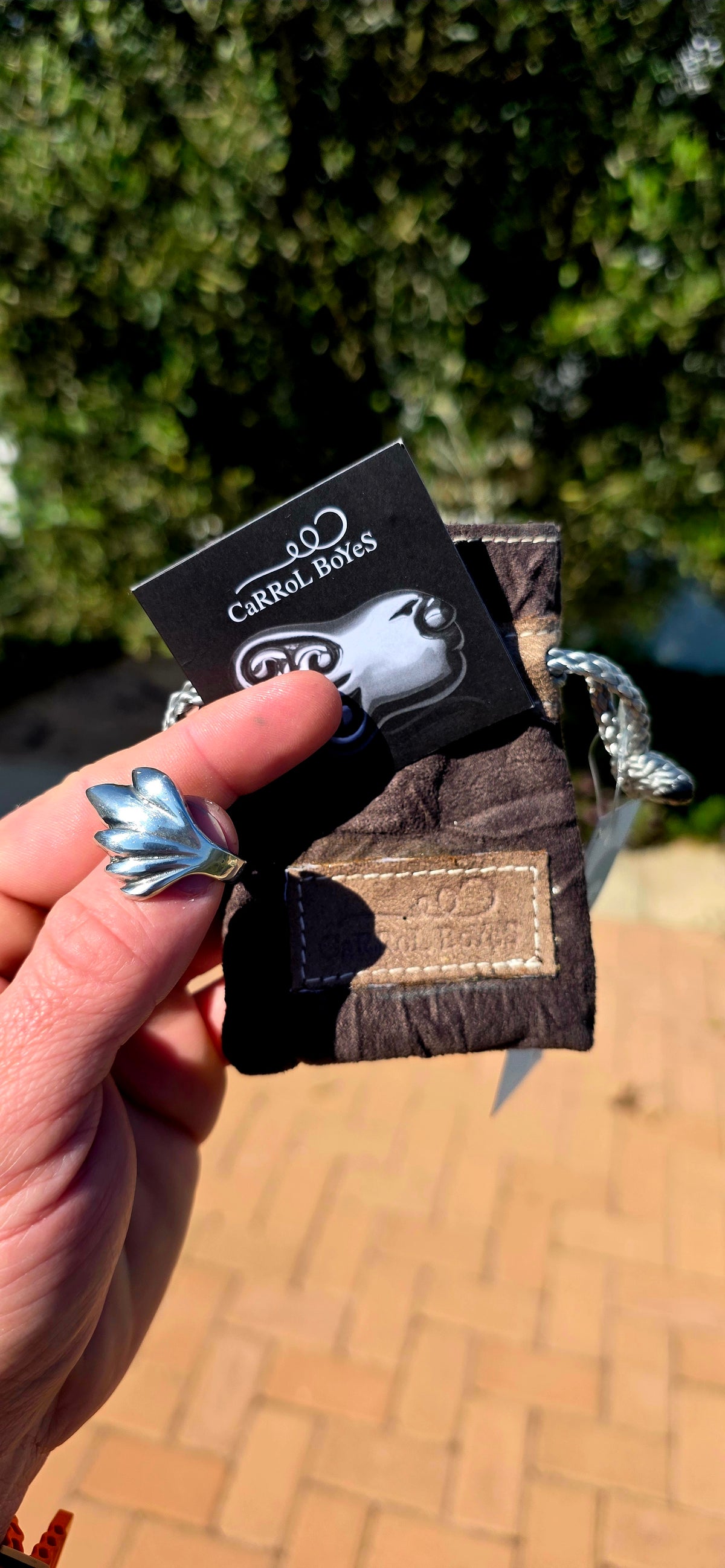 A fabulous vintage Carrol Boyes pewter ring, designed in that unmistakably sculptural and wonderfully unconventional style for which the celebrated South African designer became so well known.