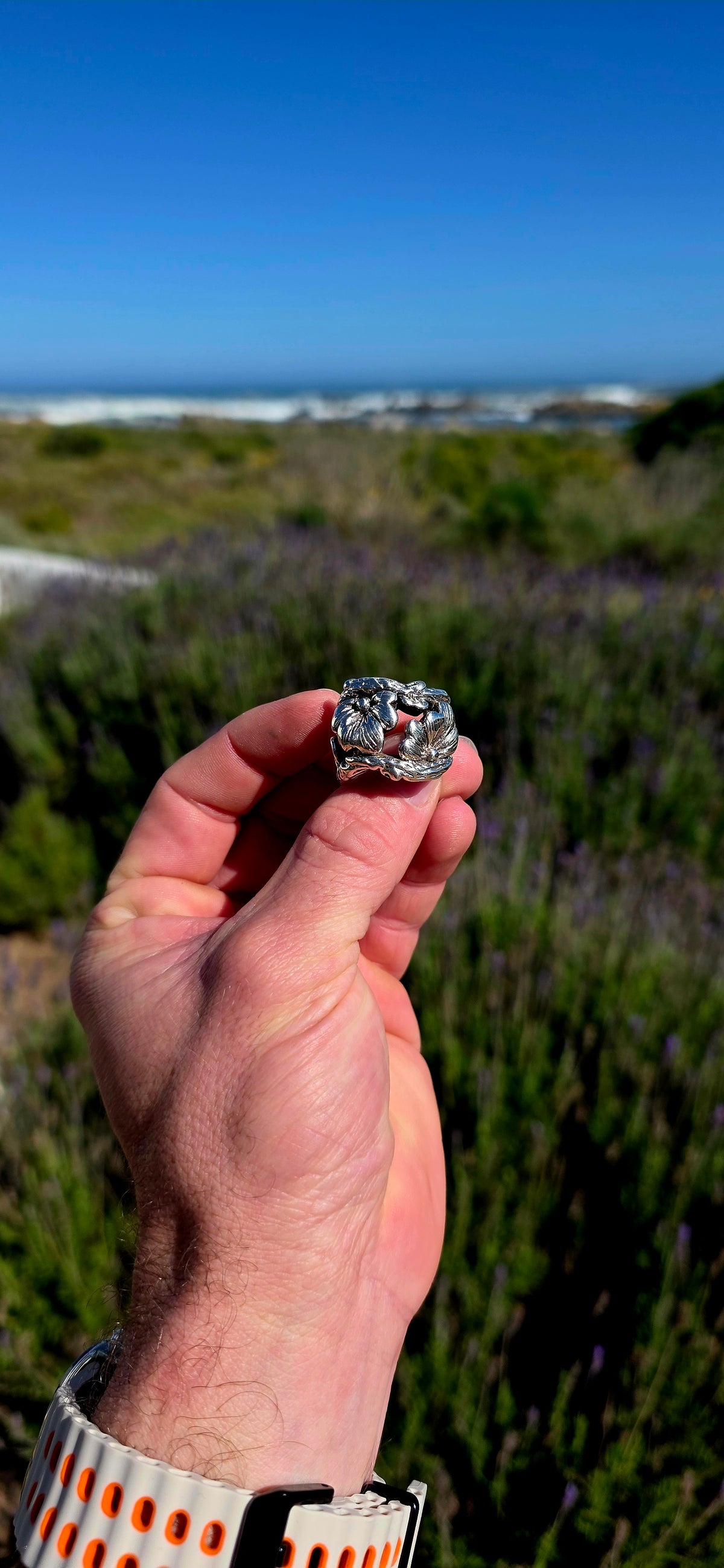 A seriously chunky sterling silver statement ring that looks like a piece of an enchanted woodland wrapped around your finger!