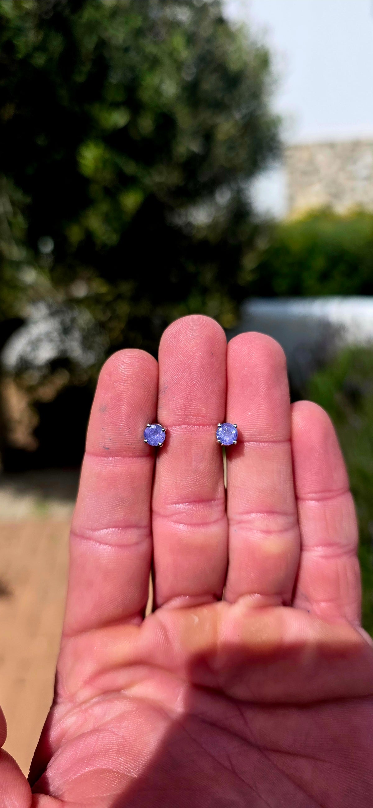 Minimalistic and perfectly UNISEX — these are the kind of tanzanite studs you’ll reach for every single day!