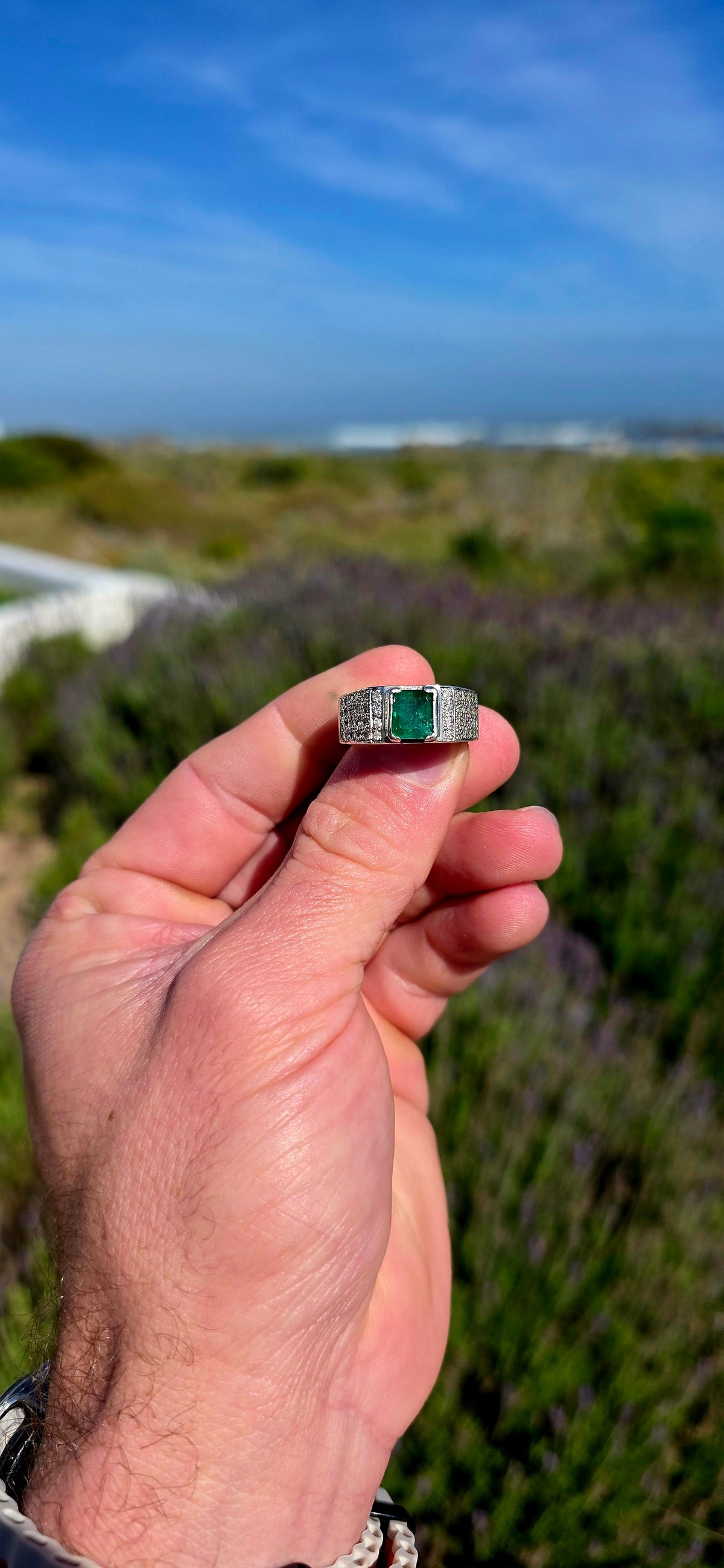 A wonderfully SOLID, WEIGHTY &amp; UNISEX artisan-crafted sterling silver statement ring, combining bold architectural design with the glamour of the Art Deco era!
