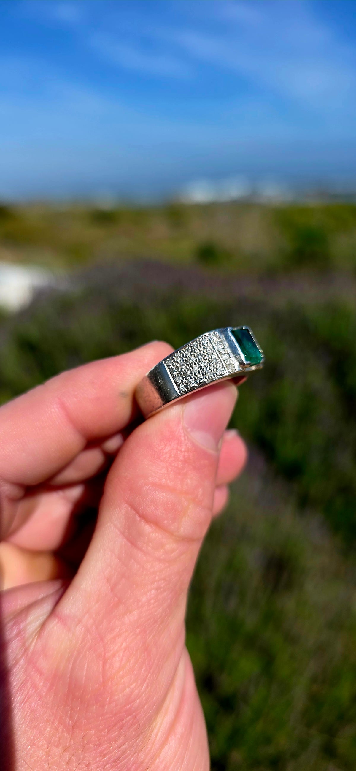 A wonderfully SOLID, WEIGHTY &amp; UNISEX artisan-crafted sterling silver statement ring, combining bold architectural design with the glamour of the Art Deco era!