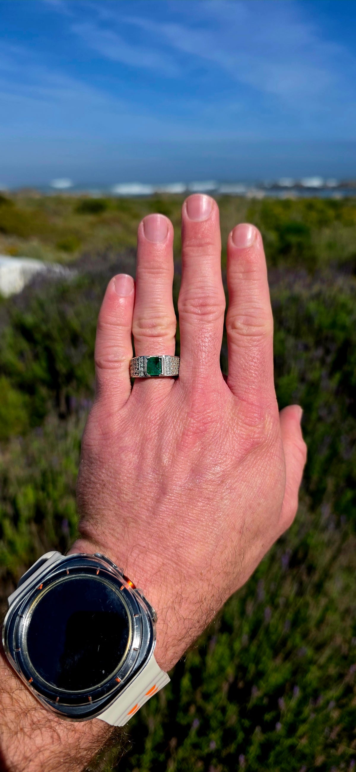A wonderfully SOLID, WEIGHTY &amp; UNISEX artisan-crafted sterling silver statement ring, combining bold architectural design with the glamour of the Art Deco era!