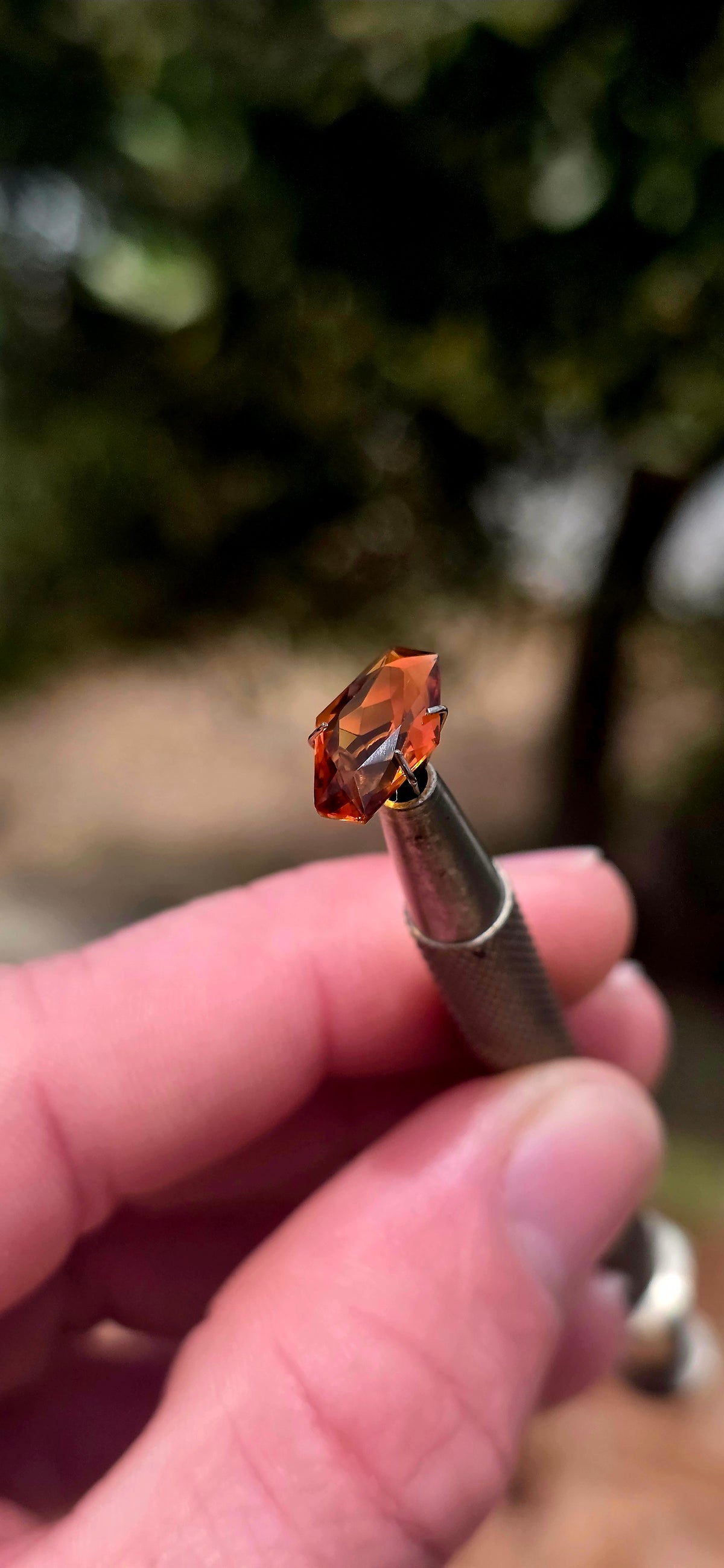 A beautiful unset Madeira citrine gemstone, displaying the most captivating combination of rich burnt orange, golden amber and warm cognac-brown tones!