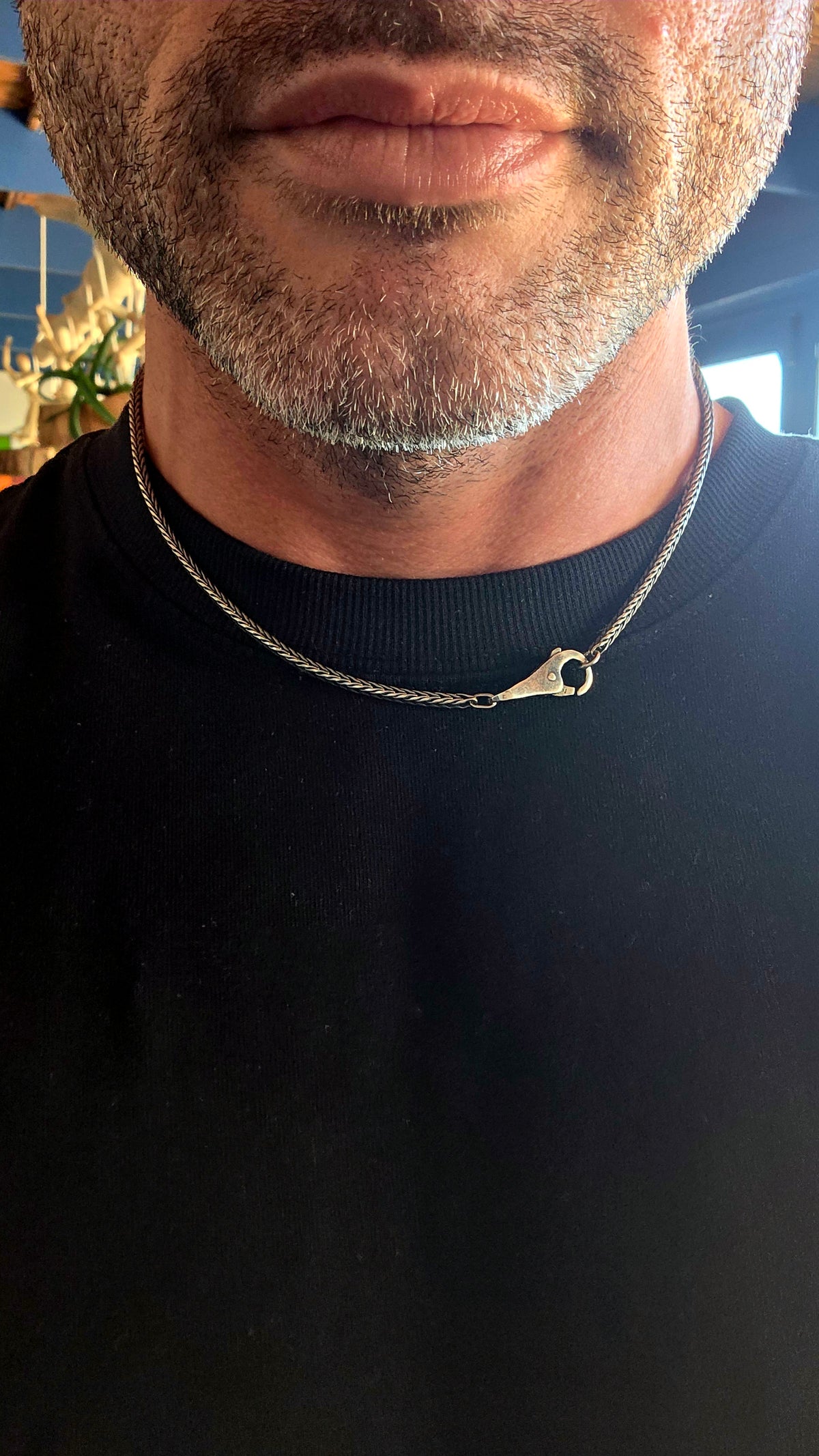 A beautifully crafted Trollbeads sterling silver foxtail chain necklace, complete with its original Trollbeads double-sided clasp!