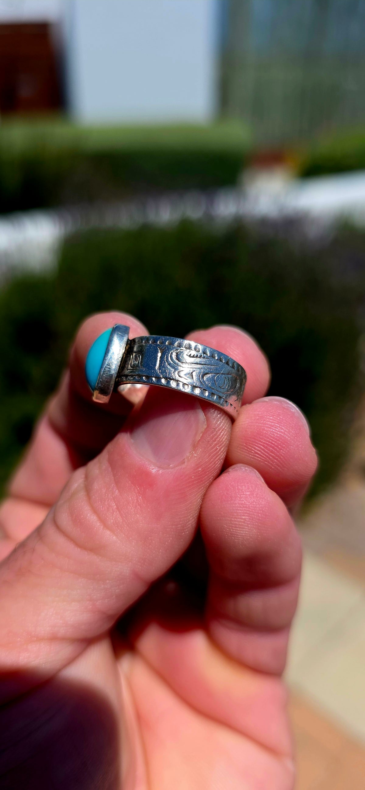 A beautifully crafted vintage unisex artisan sterling silver dress ring, inspired by the mysterious beauty and symbolism of ancient Egypt!