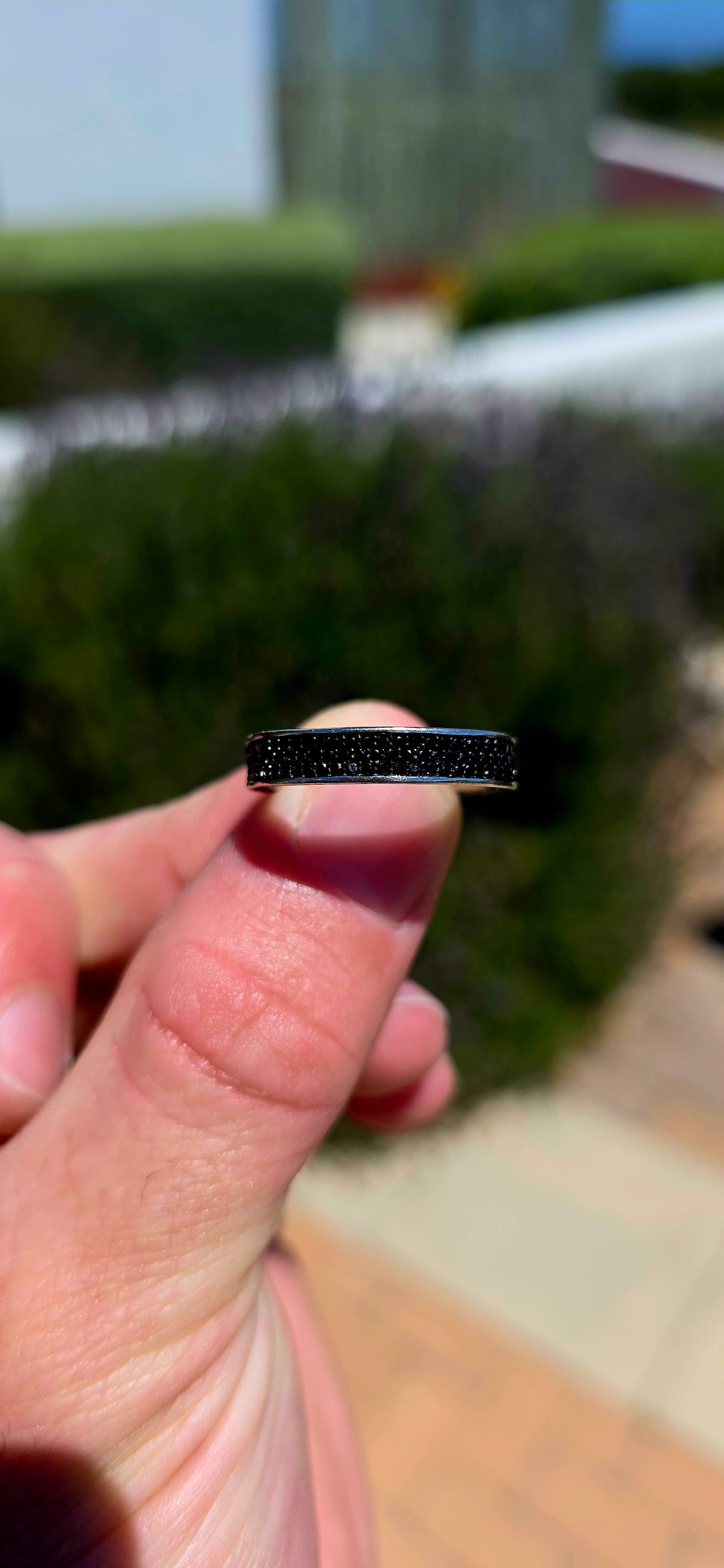 A fabulous unisex sterling silver and black cubic zirconia full eternity ring by Afrogem, Cape Town, South Africa, combining contemporary elegance with a bold edge!
