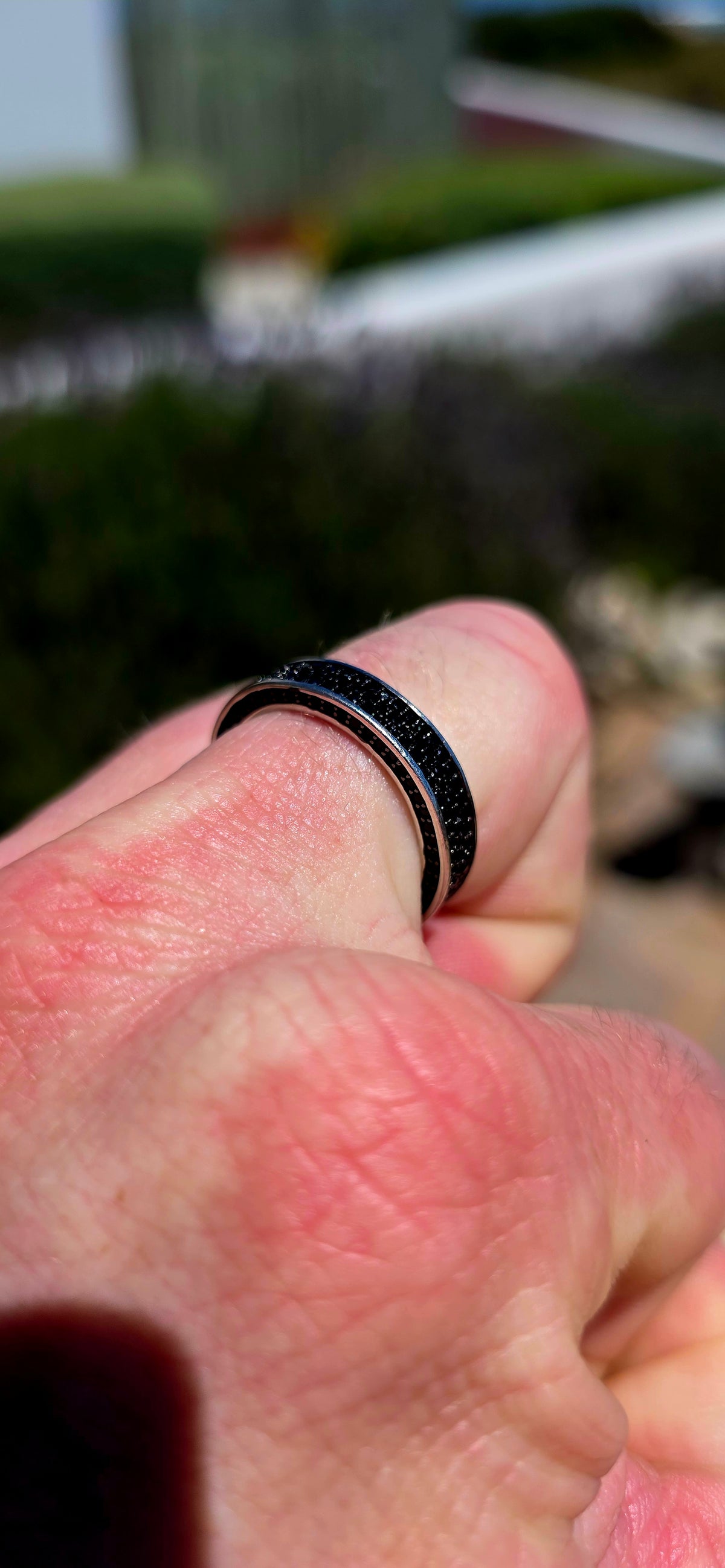 A fabulous unisex sterling silver and black cubic zirconia full eternity ring by Afrogem, Cape Town, South Africa, combining contemporary elegance with a bold edge!