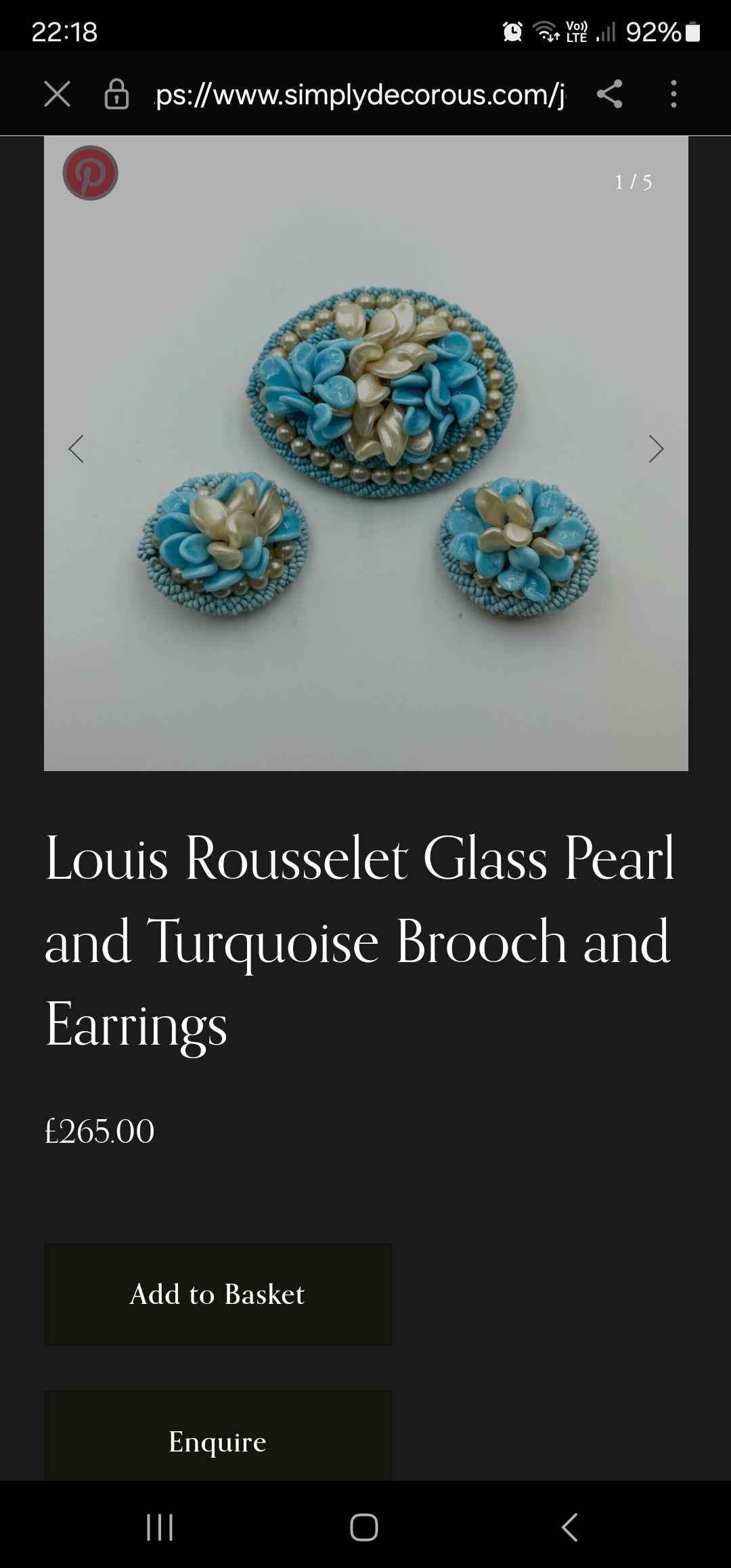This exquisite vintage 1940s handmade costume brooch is a rare and coveted creation by none other than Louis Rousselet, the famed French designer whose work once graced the gowns of Parisian socialites and showgirls alike.