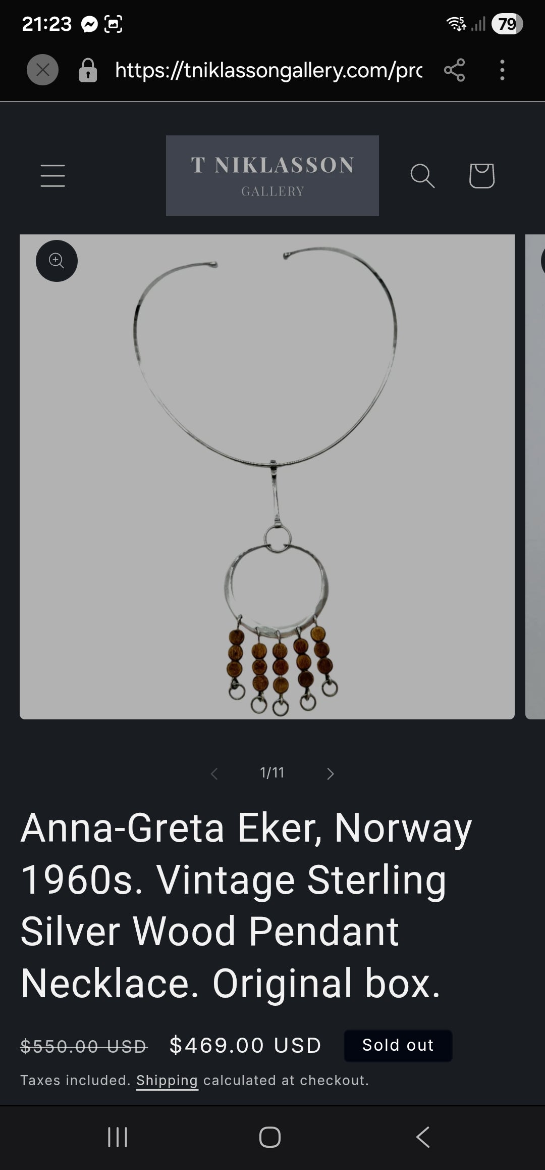 An exceptional museum-worthy find and a true jewel of Nordic modernism. This boxed modernist sterling silver necklace was designed by Anna-Greta Eker for the legendary Norway Designs Plus Studios, circa 1965.