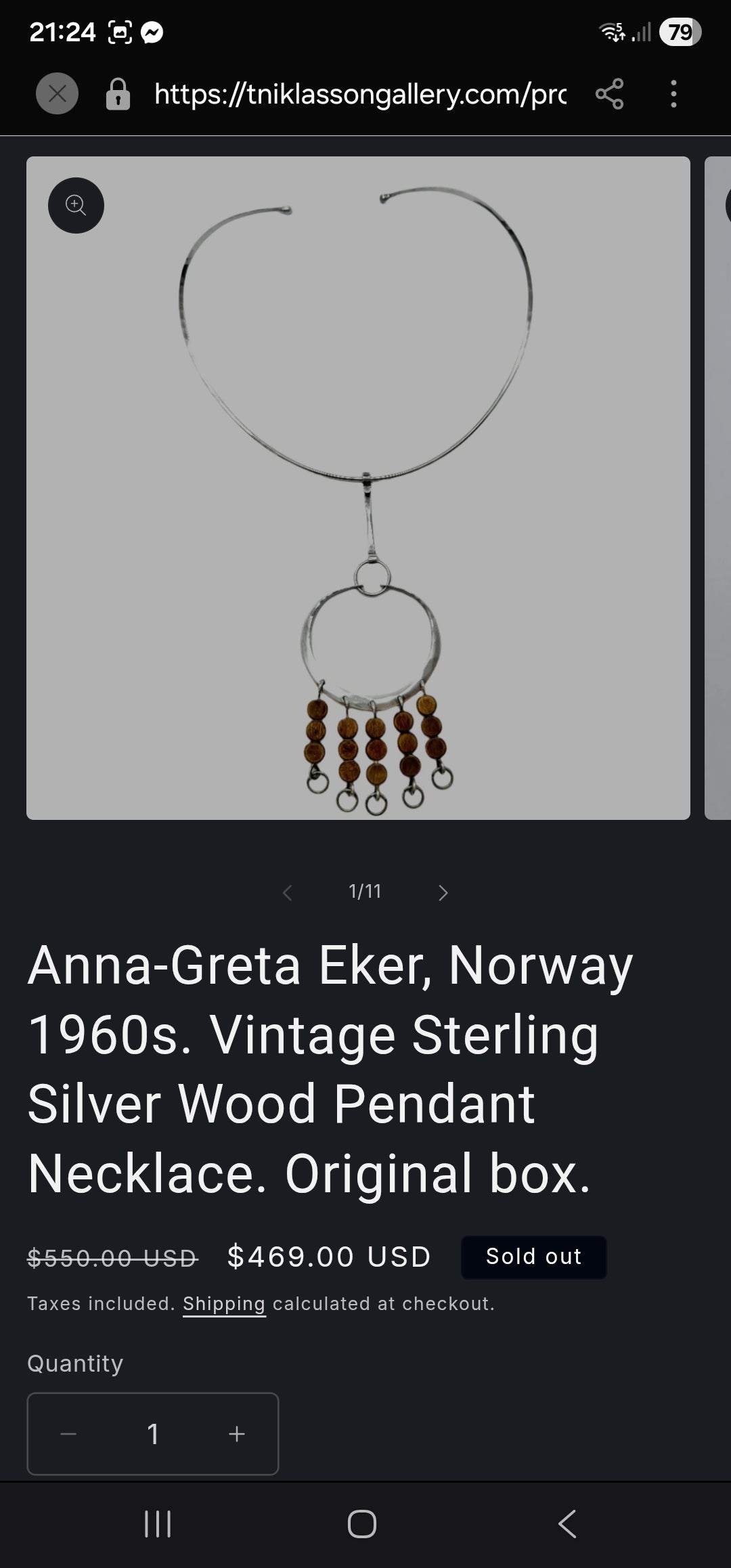 An exceptional museum-worthy find and a true jewel of Nordic modernism. This boxed modernist sterling silver necklace was designed by Anna-Greta Eker for the legendary Norway Designs Plus Studios, circa 1965.