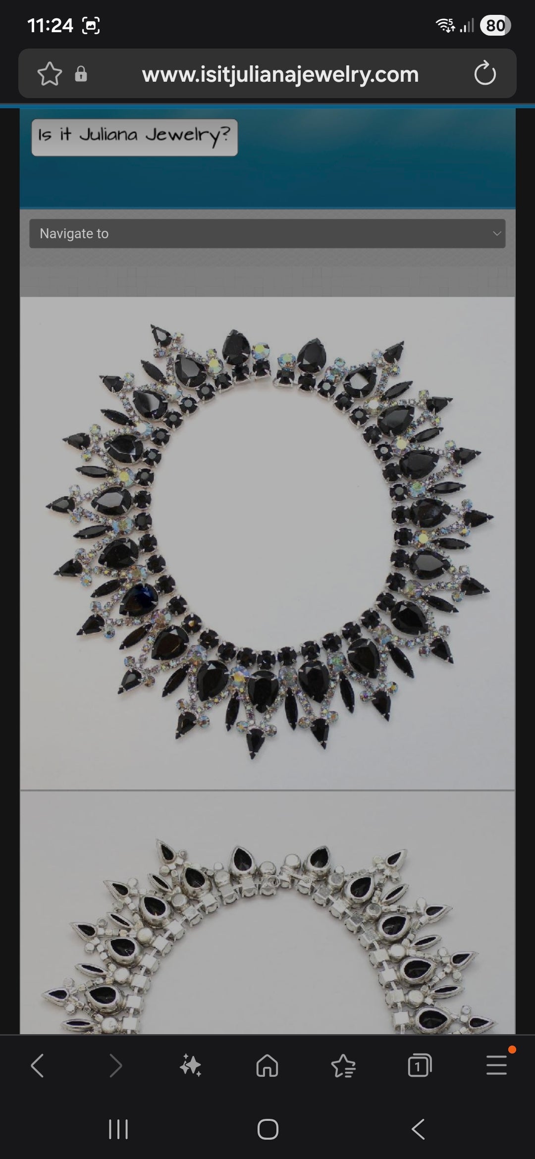 A truly exceptional and highly sought-after vintage treasure, this magnificent 1960s Juliana (DeLizza & Elster) bib necklace embodies bold mid-century glamour at its finest.