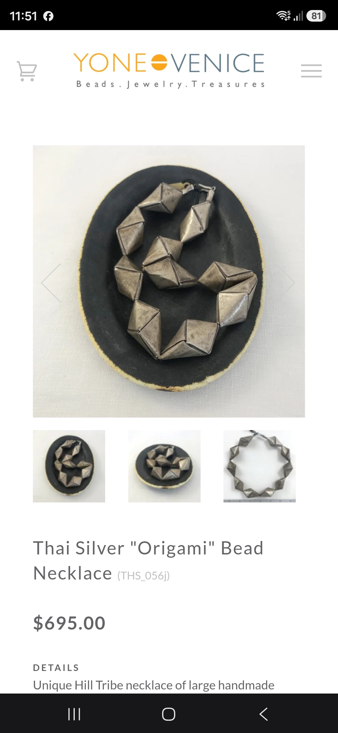 Okay… THIS is seriously cool!!  One of those pieces that looks like it could have walked straight out of a high-end contemporary designer collection, yet its beauty comes from traditional Hill Tribe silversmithing.